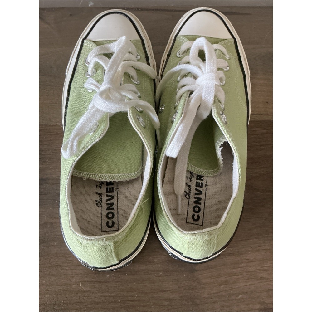 Vintage Unisex Converse All Star Sneakers Casual Shoes Pea Green Size M 5/ W 7 - Picture 5 of 11